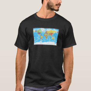 世界国カッコいいの国旗の世界地図グラフ Tシャツ
