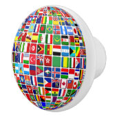 世界国旗のキャビネット引出しノブプル セラミックノブ (右)