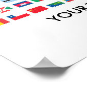 世界国旗のポスター ポスター (角)