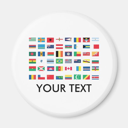 世界国旗の磁石 マグネット (正面)