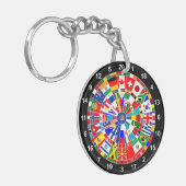 世界国旗ダーツボードゲーム旅行bulls-e キーホルダー (正面左)