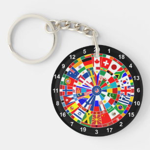世界国旗ダーツボードゲーム旅行bulls-e キーホルダー