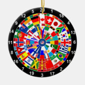 世界国旗ダーツボードゲーム旅行bulls-e セラミックオーナメント (正面)