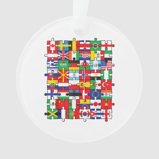 世界国旗国際的 オーナメント (正面)