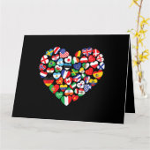 世界国旗国際的 カード (黄色い花)