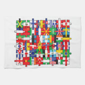 世界国旗国際的 キッチンタオル (横)