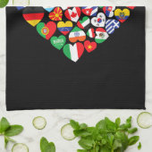 世界国旗国際的 キッチンタオル (折り畳み)