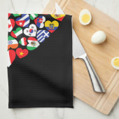 世界国旗国際的 キッチンタオル (四つ折り)