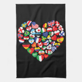 世界国旗国際的 キッチンタオル (縦)