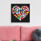 世界国旗国際的 キャンバスプリント (インサイチュ (リビング))