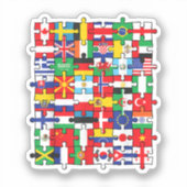 世界国旗国際的 シール (正面)