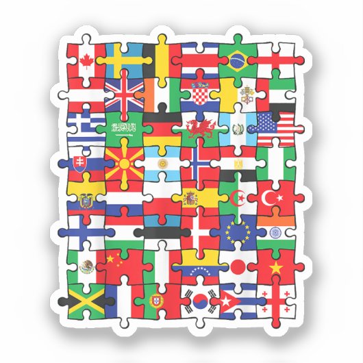 世界国旗国際的 シール (正面)