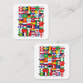 世界国旗国際的 スクエア名刺 (正面/裏面)