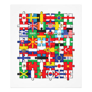 世界国旗国際的 フォトプリント           
