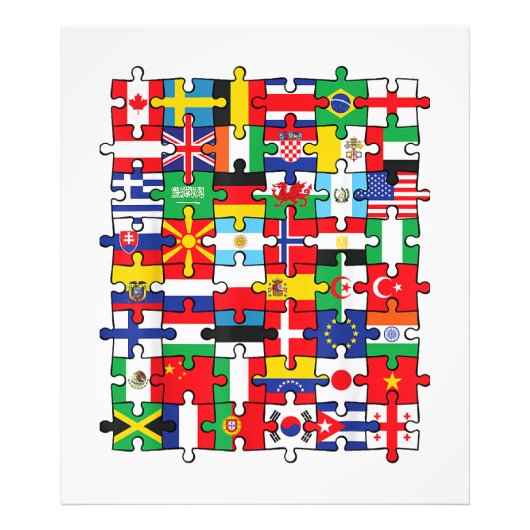 世界国旗国際的 フォトプリント            (正面)