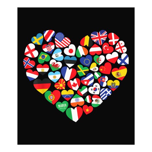 世界国旗国際的 フォトプリント            (正面)