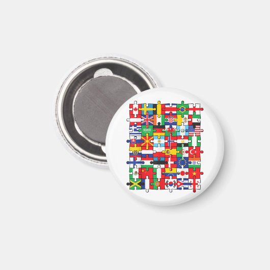 世界国旗国際的 マグネット (正面/裏面)