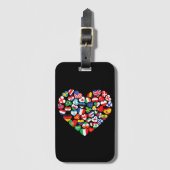 世界国旗国際的 ラゲッジタグ (正面縦)