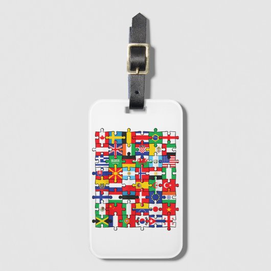 世界国旗国際的 ラゲッジタグ (正面縦)