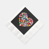 世界国旗国際的 縁ありランチョンナプキン (角)