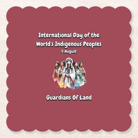 世界国際的の先住民族の日 ペーパーコースター (正面)