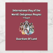 世界国際的の先住民族の日 ワインラベル (シングルラベル)