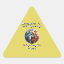 世界国際的の先住民族の日 三角形シール