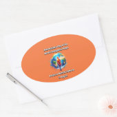 世界国際的の先住民族の日 楕円形シール (封筒)