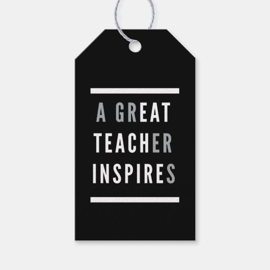 世界国際的先生デー食べインスパイア教えはLGBT ギフトタグ (正面)