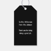 世界国際的先生デー食べインスパイア教えはLGBT ギフトタグ (裏面)