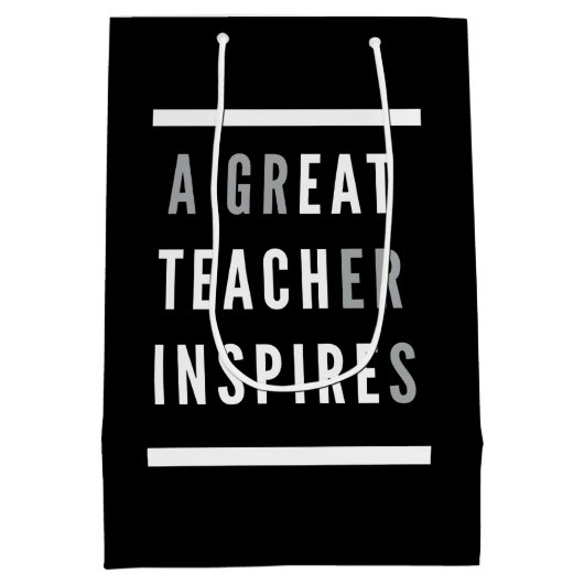 世界国際的先生デー食べインスパイア教えはLGBT ミディアムペーパーバッグ (裏面)