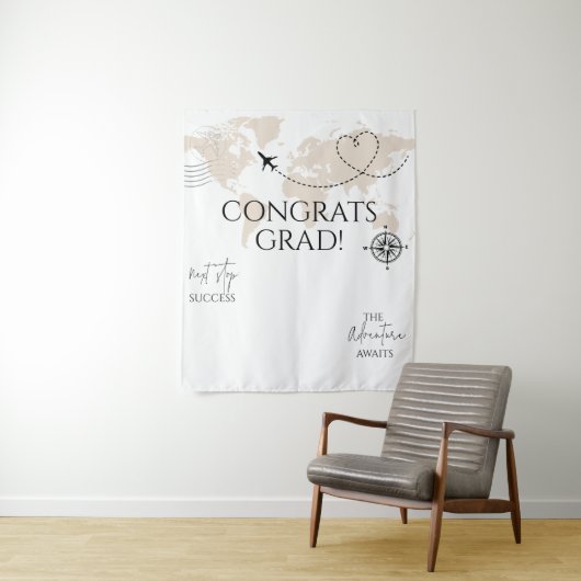 世界地図おめでとうグラードwanderlust写真BACKDROP タペストリー (インサイチュ)