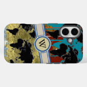 世界地図にイニシャルを加えて下さい Case-Mate iPhoneケース (裏面 (横))