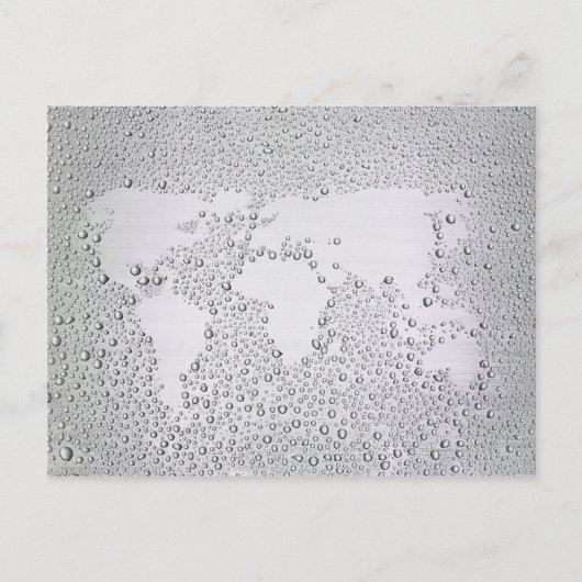 世界地図のイメージ ポストカード (正面)