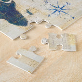 世界地図のコラージュ ジグソーパズル (側面)