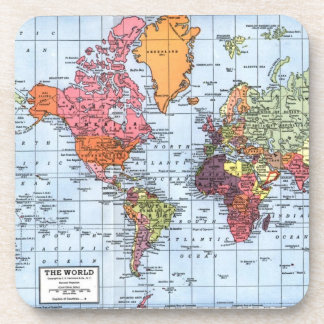 世界地図のコースター コースター