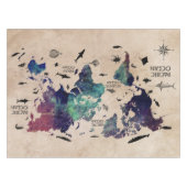 世界地図のテーブルクロス テーブルクロス (正面(横))