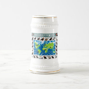 世界地図のハゲタカ ビールジョッキ