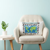 世界地図のハゲタカ ランバークッション (椅子)