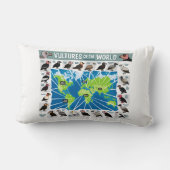 世界地図のハゲタカ ランバークッション (裏面)