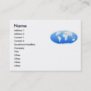 世界地図のプロフィールカード 名刺