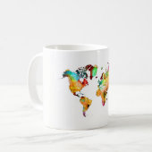 世界地図のマグ コーヒーマグカップ (正面左)