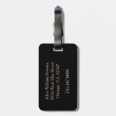 世界地図のヴィンテージのイニシャルの荷物のラベル ラゲッジタグ (裏面縦)