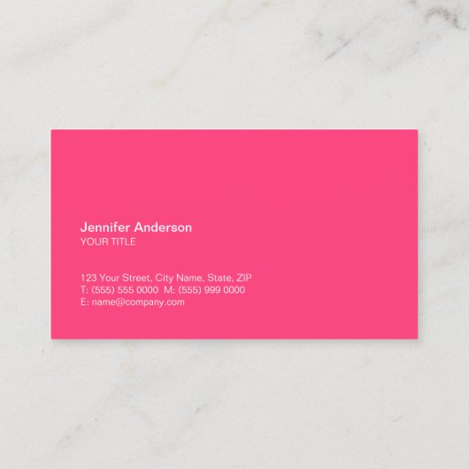 世界地図の全体的なピンクの名刺 名刺 (裏面)