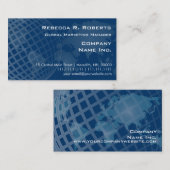 世界地図の全体的なマーケティングの暗い真夜中の青 名刺 (正面/裏面)