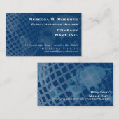 世界地図の全体的なマーケティングの暗い真夜中の青 名刺 (正面/裏面)