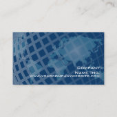 世界地図の全体的なマーケティングの暗い真夜中の青 名刺 (裏面)