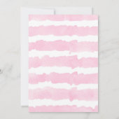 世界地図の冒険が少女の赤ちゃんシャワーピンクを待っている 招待状 (裏面)