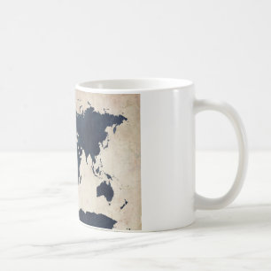世界地図の動揺してな海軍 コーヒーマグカップ