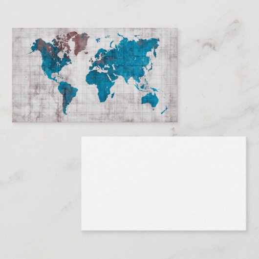 世界地図の名刺 名刺 (正面/裏面)